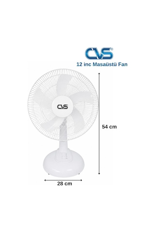 Cvs Dn 91059 Masaüstü Vantilatör 12 İnç Beyaz