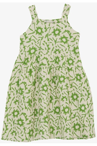 Escabel Kız Çocuk Elbise Desenli 5-9 Yaş, Krem-krem Krem