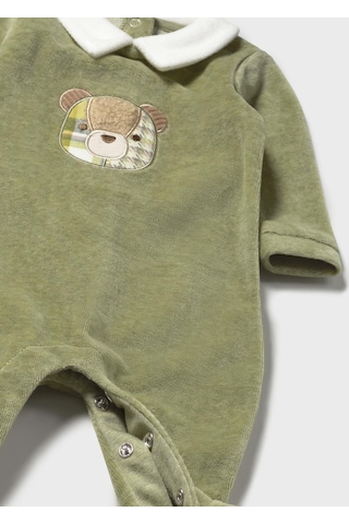 Mayoral Newborn Erkek Bebek Kadife Tulum Yeşil