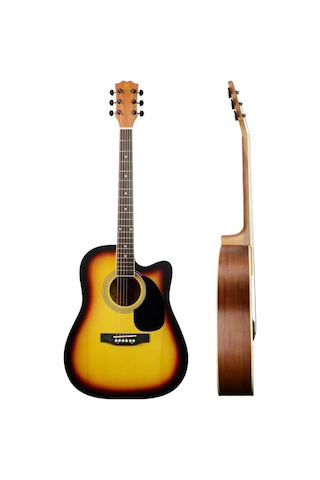 Maxword Mcg-650sb Yüksek Kaliteli Ağaç Akustik Gitar Full Set