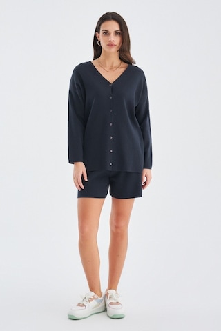 Peraluna %100 Pamuk Antrasit Kadın Şort Antrasit