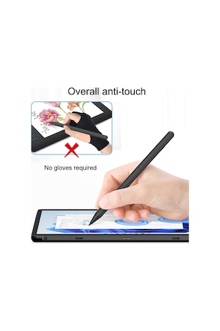 Microsoft Surface Pro/go/laptop/book Anti-touch El Yazısı Kapasitif Kalem Siyah İçin
