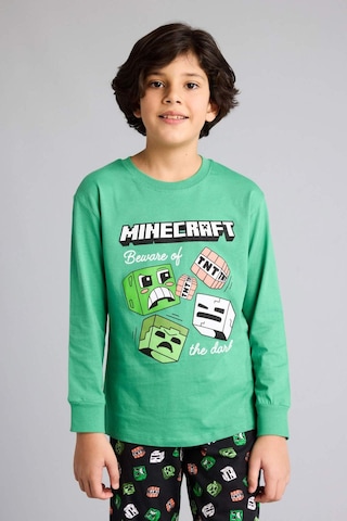 Defacto %100 Pamuklu Mınecraft 2'li Pijama Takımı Erkek Çocuk G9975A826SP