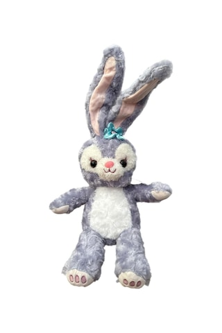 Sevimli Peluş Tavşan Uyku Arkadaşım Hediyelik Peluş Tavşan Kulak Dahil 50 Cm Gri