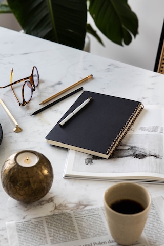 A5 Siyah Kraft Karton Kapak 70 Yaprak 110 Gram Çizgili Not Defteri Çizgili Siyah