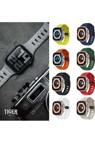 Apple Uyumlu Watch 9-8-7-6-5-4-3-se / 38-40-41 Mm Armour Dynamıc Silikon Kordon