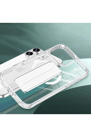 Joko Apple Uyumlu iPhone 16 Kılıf Alfa Magsafe Standlı Kapak - Siyah - Legu-874948