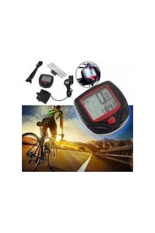 Bisiklet Kilometre Dijital Ekran Su Geçirmez Kilometre Sayacı Siyah-Gri