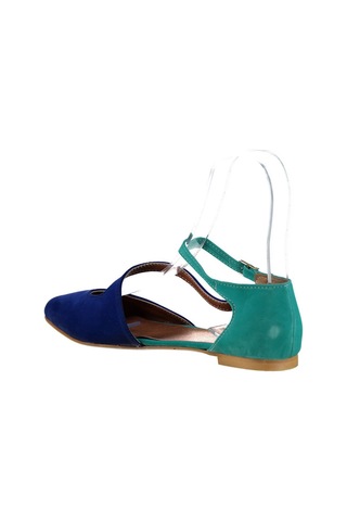 Fox Shoes Saks Mavi/su Yeşili Kadın Babet D726016902 Saks Mavi - Su Yeşili