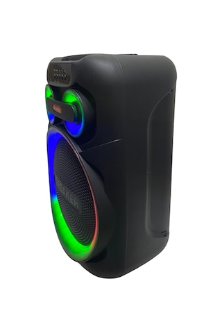 Rose Ms-1203bt-w 12 İnch Hoparlör Rgb Led Taşınabilir 1 Adet Mikrofon Usb-radyo-bluetooth Hoparlör