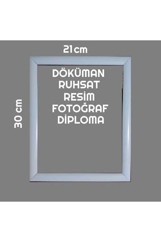 SarPuzzle Beyaz A4 Çerçeve 21x30cm Ebat İçin 2 Adet