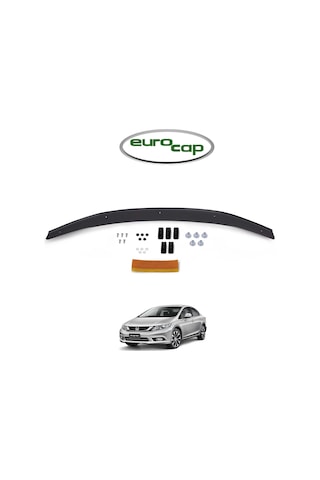 Eurocap Honda Civic 9 Ön Kaput Koruma Rüzgarlık 3Mm Abs 2012-1