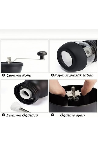 Hitfoni Kahve Öğütücü Değirmen Seti Filtre Kahve & Espresso