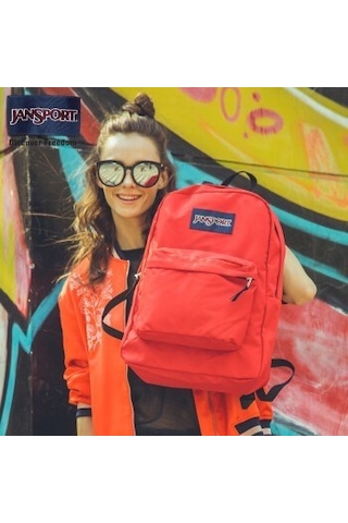 Jansport Superbreak Red Tape T5015xp Sırt Çantası Çok Renkli