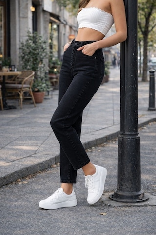 Cedy Denim Kadın Yüksek Bel Soho Boyfriend Jean C599 Siyah