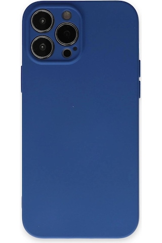 Apple, Uyumlu iPhone 13 Pro Kılıf Nano İçi Kadife Silikon - Lacivert