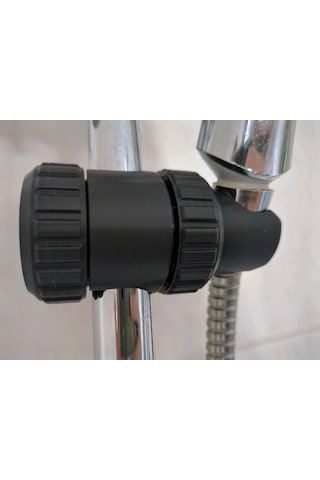 Ayarlanabilir Duş Başlığı Tutucu Universal Uyumlu Sabitleyici -duş Borusunun Çapı 2 - 3 Cm Siyah
