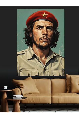 Karizma Tablo Che Guevara Portresi Dekoratif Kanvas - Mdf Ahşap Tablo