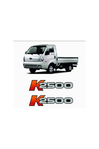 Kia Bongo K2500 Sticker Logo Takım 7cmx28