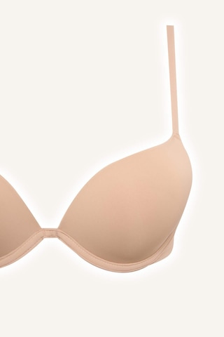 Defacto Micro Kaplı Full Push Up Balenli Tişört Bra T8478az26spbg314 Bej-bg314
