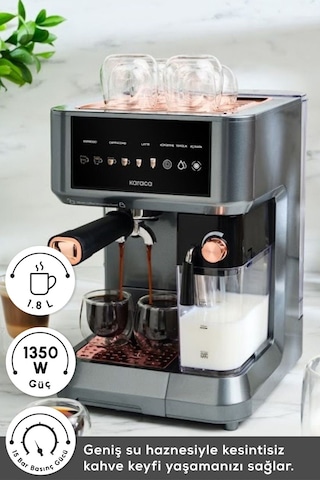 Karaca Mycaffe Barista S10 Espresso Latte Ve Cappuccino Makinesi