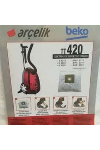 Arçelik Uyumlu S4210 S4240 S4250 Toz Torbası, Bez, Kumaş, Elektrikli Süp
