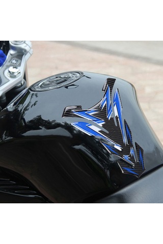 Xindoker Tq003 Gerçek Karbon Fiber Motosiklet Tankı Korumalı Sticker - 5d Desenli, Kırık Önleyici, Dayanıklı Ve Kolay Uygulama