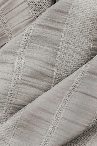 River 4 Parça Çift Kişilik Pike 230x250 , Fıttd. Çarşaf , Yastık Kılıfı Takımı %100 Pamuk Gri