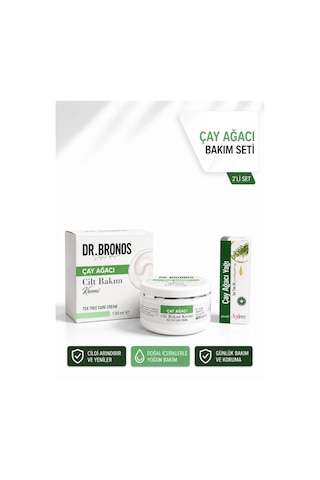 Dr. Bronos Çay Ağacı Cilt Bakım Kremi 150 ML + Softem Çay Ağacı Yağı 20 ML