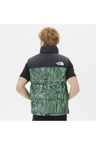 The North Face 1996 Retro Nuptse Erkek Yeşil Yelek Düz Nf0a3jqqosz1