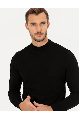 Pierre Cardin Erkek Siyah Triko Kazak 50259865-vr046 Siyah