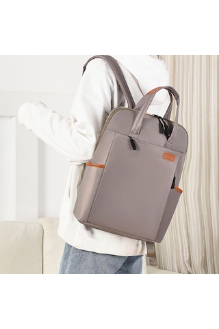 Suntek Kadın Erkek Dizüstü Sırt Çantası Şık Üniversite Haki