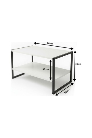 Kolay Kurulum Orta Sehpa Beyaz 90x50x45 Cm