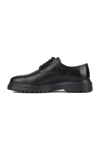 Shoetyle - Siyah Deri Bağcıklı Erkek Klasik Ayakkabı 250-2013-778-siyah Siyah