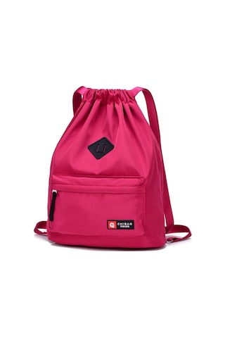 Kırmızı İpli Seyahat Sırt Çantası Su Geçirmez Naylon Büyük Kapasiteli Saklama Çantası Kadın Omuz Çantası Kırmızı