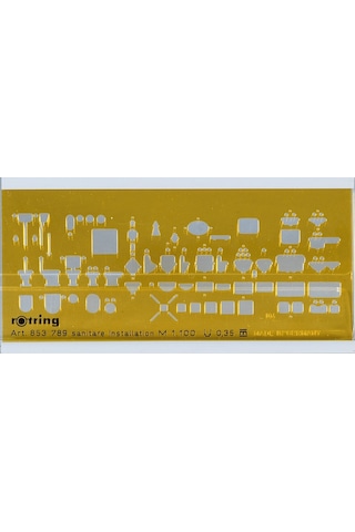 Rotring Sıhhi Tesisat Şablonu 853 789