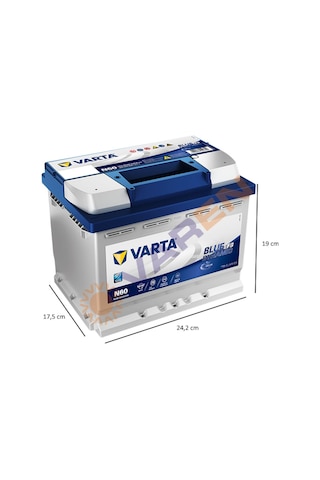 Varta 12V 60 Amper 640A N60 Start & Stop Efb Akü