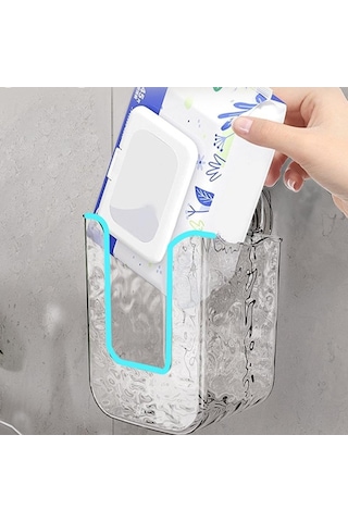 Sunup Sn-26822 Çok Amaçlı Duvar Tipi Islak Mendil Tutucu Raf Açık Bej