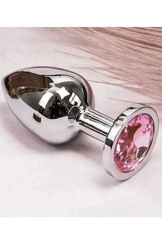 Erofoni Yeni Nesil 9 CM Paslanmaz Alüminyum Alaşımlı Çelik Metal Taşlı Anal Gevşetici Alıştırıcı Plug