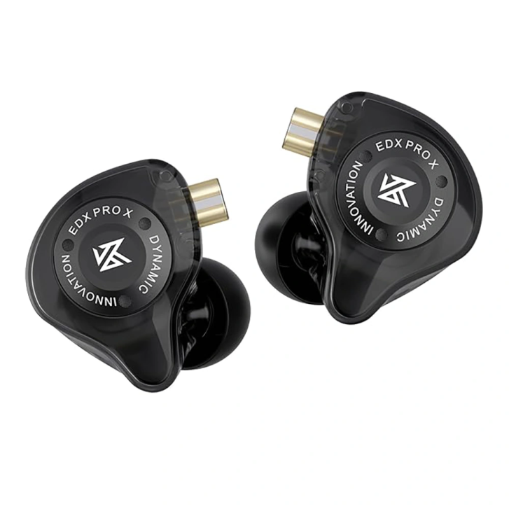 Kz Edx Pro X Siyah Mikrofonlu 3.5mm Dinamik Sürücü Hifi Iem Kablolu Kulak İçi Kulaklık Kz-edx-pro-x-mıc-bk