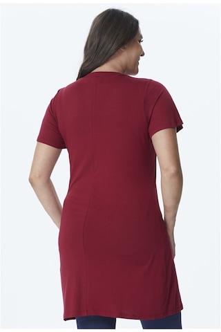 Boyun Detaylı Penye Tunik-bordo Bordo