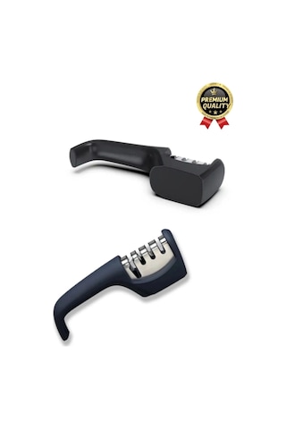 Profesyonel Ergonomik Pratik Keskin Paslanmaz Çelik Şef Mutfak 3 Kademeli Kolay Bıçak Bileme Aleti