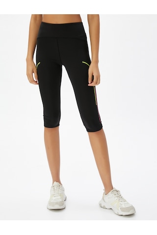 Koton Pedal Pusher Spor Tayt Çizgi Detaylı Siyah 3sak40417nk 3SAK40417NK999 Siyah