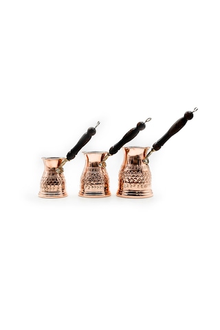 Bakır Damlalı Cezve Seti