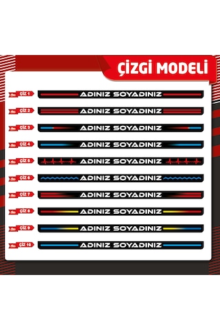 Çizgi Plakalık Yeni Logo, 2 Adet Premium Uv Baskılı Plakalık