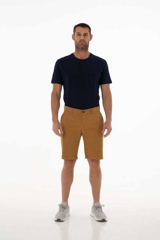 Arma Ar-ma Erkek Şort Baskisiz Basic Fermuar Kapamali Önden İki Cepli Arka İki Cepli Şort Dokuma Kumaş Regular Fit %98 Pamuk %2 Elastan Gabardin Y25505278501 Kahverengi-k5