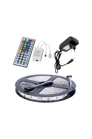 Şerit Led Rgb 44 Tuşlu Kumandalı 5050 Smd 5 Metre 3 Çip Tam Set (229367475)