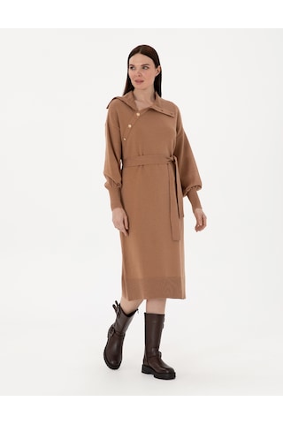 Pierre Cardin Kadın Camel Elbise Triko 50290559-vr015 Camel