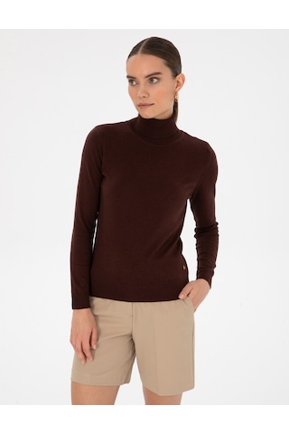 Pierre Cardin Kadın Kahverengi Kazak /triko 50315747-vr029 Kahverengi