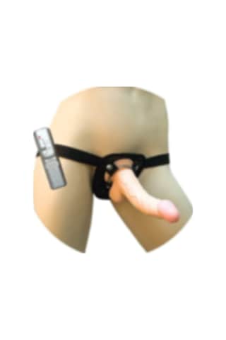 Erofoni Ultra Süper Realistik 15 CM Titreşimli Belden Bağlamalı Yapay Strapon Takma Vibratör Penis